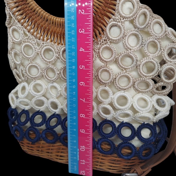 INC International Concepts Wicker Basket Crossbody / Handle Bag - Picture 8 of 10